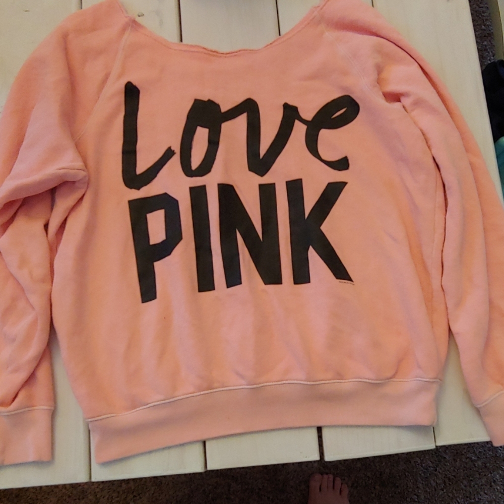 Coral Off the shoulder Sweatshirt